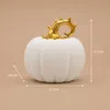 LED Porzellan Kürbis Mini Weiß Gold Herbstdeko Halloween Produktbild-Vorschau 7