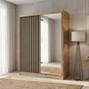 BEAUTYSOFA | Armoire DONATELLO 160 cm Artisan/Noir avec Voir les images du produit 1