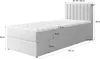 Masseno Boxspringbett BRESEL 100 100x200 cm Komplett-Set Produktbild-Vorschau 4