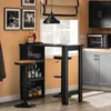 SoBuy Küchentheke Bartisch mit 3 Ablageflächen, Stehtisch Produktbild-Vorschau 2