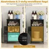 Mobiletto da bagno COSTWAY, mobiletto da bagno con porta e Anteprima dell’immagine prodotto 5