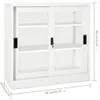 vidaXL Schrank mit Schiebetür Weiß 90x40x90 cm Stahl Produktbild-Vorschau 7