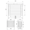 Holz Brennholzregal – 4,3 m3  – B146xL232xH199 cm - Produktbild-Vorschau 2