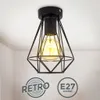 Deckenleuchte Ø16,5 cm - E27 Fassung, retro, Drahtkorpus, Produktbild-Vorschau 1