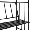 vidaXL Oblúk na ruže s lavičkou čierny 128x50x207 cm železo Náhľad obrázku produktu 7