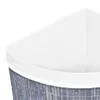 vidaXL Rohový koš na prádlo Bamboo Grey 60 L Náhled obrázku produktu 5