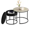 VASAGLE Couchtisch rund, 2er Set, Beistelltisch, Satztisch, Produktbild-Vorschau 2