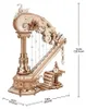 3D puzzle, Hudobná krabička Magic Harp, Drevo, ROKR, 350 Náhľad obrázku produktu 6