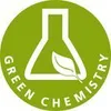 A green circular logo with a white outline of a flask and a leaf inside, and text around the edge. Produktbild-Vorschau