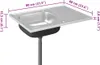 vidaXL Spüle mit Abtropffläche Set Silbern 800x600x155 mm Produktbild-Vorschau 7