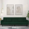 Schlafsofa 2-Sitzer mit 2 Kissen Dunkelgrün Samt Produktbild-Vorschau 2