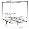 vidaXL Himmelbett-Gestell Schwarz Metall 160 x 200 cm Produktbild-Vorschau 6
