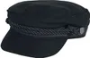 A black sailor cap with a rope detail and a small crest on the side. Produktbild-Vorschau