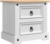 Table de chevet Corona de vidaXL, blanche, 53 x 39 x 47 cm, Voir les images du produit 2