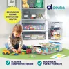 DEUBA® Aufbewahrungsboxen 6 x 30l mit Deckel und Rollen, Produktbild-Vorschau 2
