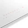 A close-up view of the control panel of a white induction hob. Produktbild-Vorschau