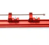 A close-up, straight-on view of a red aluminum alloy parallel guide for a guide rail, set against a white background. Náhled obrázku produktu