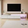 ProximaX Meuble TV moderne avec éclairage LED, blanc Voir les images du produit 1