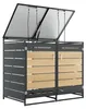 Afvalcontainerbox - 131 x 79 x 116 cm, zwart, staal, Productafbeelding-voorbeeld 11