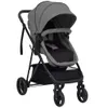 vidaXL 3-in-1 Kinderwagen Hellgrau und Schwarz Stahl Produktbild-Vorschau 3