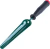 A garden trowel with a green metal scoop and a black and red handle, isolated on a white background. Podgląd zdjęcia produktu