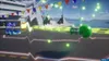 A racing game scene with a blue car and a green boxing glove. Produktbild-Vorschau