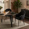 Chaise avec accoudoirs moderne en velours pour la salle à Voir les images du produit 2