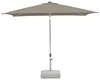 A rectangular patio umbrella with a beige-gray canopy and a light taupe base, shown against a white background. Produktbild-Vorschau