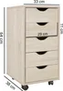 Podstawa mobilna MINA 33 x 68 x 38 cm drewno MDF 5 szuflad Podgląd zdjęcia produktu 4