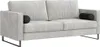 A light gray sofa with two black bolster pillows. Náhľad obrázku produktu