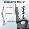 TWOLIIN Ergonomická herní židle s masáží a opěrkou nohou, Náhled obrázku produktu 3