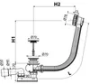 Sifón para lavabo, juego completo, con tapón metálico Vista previa de la imagen del producto 2