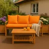 Gartenkissen Set orange – 110x60 + 2x50x56 cm – Für Produktbild-Vorschau 6