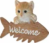 Gartenfigur Dekofigur Katze Willkommen Produktbild-Vorschau 2