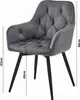 JORK360 Stuhl - dunkelbeiger Samt / schwarze Beine x 1 Produktbild-Vorschau 4