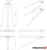 PremiumX Mauerhalter 50cm Stahl SAT Wandabstandshalter für Produktbild-Vorschau 4