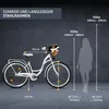 Milord Komfort Stadtfahrrad Fahrrad mit Weidenkorb Produktbild-Vorschau 3
