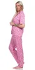 Damen Pyjama kurzarm Schlafanzug Pyjama-Set;  Pink L/40 Produktbild-Vorschau 2