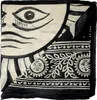 Baumwolltuch Sonne schwarz beige 100x100cm leichtes Produktbild-Vorschau 4