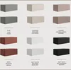 A collage of different colored and textured bricks, with text labels below each. Voir les images du produit