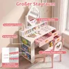COSTWAY: Mesa de maquillaje infantil con espejo, tocador Vista previa de la imagen del producto 4
