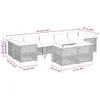 The Living Store 9-tlg. Garten-Sofagarnitur mit Kissen Grau Produktbild-Vorschau 7