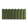 A row of eight green upholstered panels against a white background. Anteprima dell’immagine prodotto
