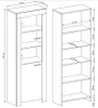 Wohnwand Sky Riviera Eiche, 4-teiliges Set mit Vitrine, Produktbild-Vorschau 7