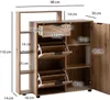 FineBuy Schuhschrank Eiche-Nachbildung 98x110x30 cm Produktbild-Vorschau 3