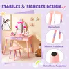 COSTWAY Kinder-Schminktisch mit Hocker, Produktbild-Vorschau 3