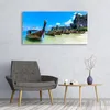 Glasbilder 120x60 Wandbild Druck auf Glas Boote Meer Strand Produktbild-Vorschau 3