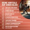 A woman is using a stationary exercise bike in a room. Produktbild-Vorschau