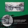 Küche Wohnzimmer Wand Leinwand Uhr Geräuschlos 60x30 Stadt Produktbild-Vorschau 5