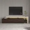 Skye Decor, Moderne TV-Bank 192 cm, Travertin & Walnuss, Produktbild-Vorschau 1